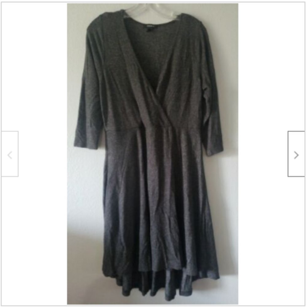 Torrid Heathered Black Long Sleeve Dress Plus 0